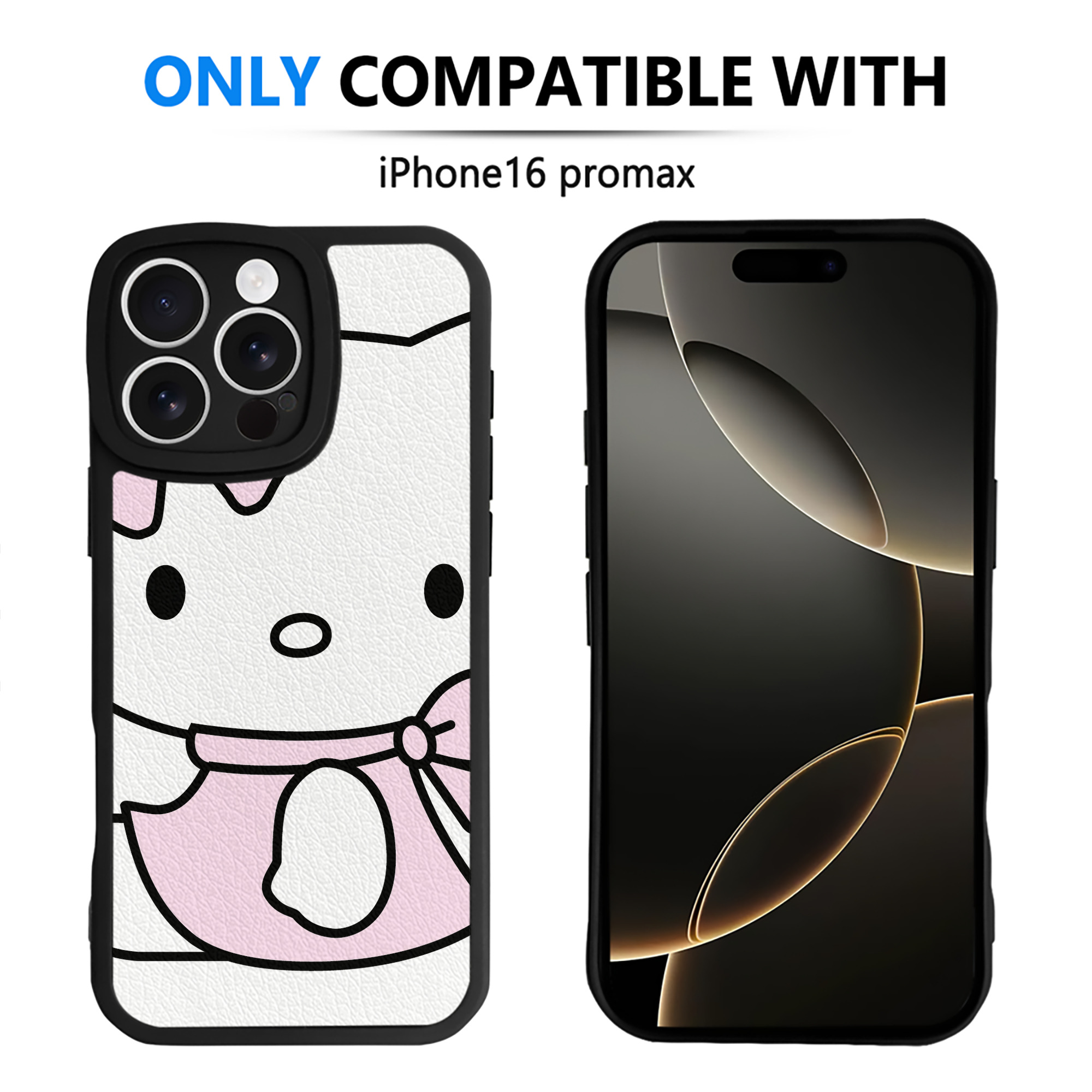 （画像用） Hello Kitty ハローキティ 【iPhone 16シリーズ対応】シリコンスマホケース（レザー調） 材質：シリコン